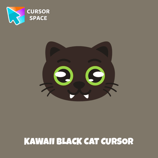Kawaii Black Cat cursor arrow cursor