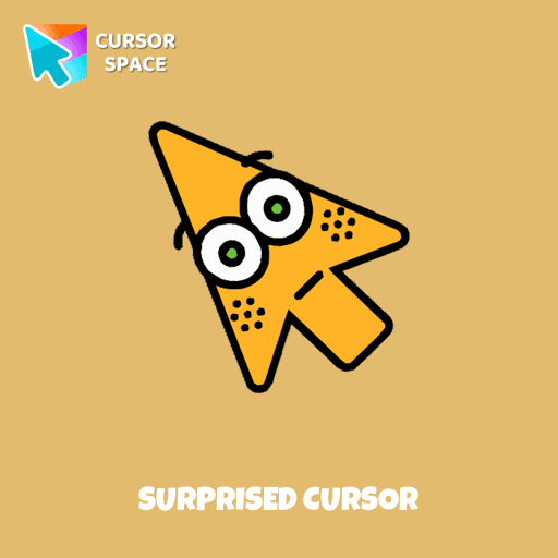 Surprised cursor arrow cursor